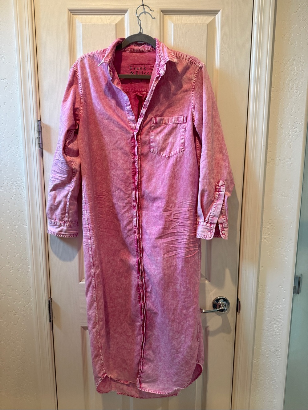 Frank & Eileen | Rory Maxi Shirtdress | Pink | Wonen’s Small